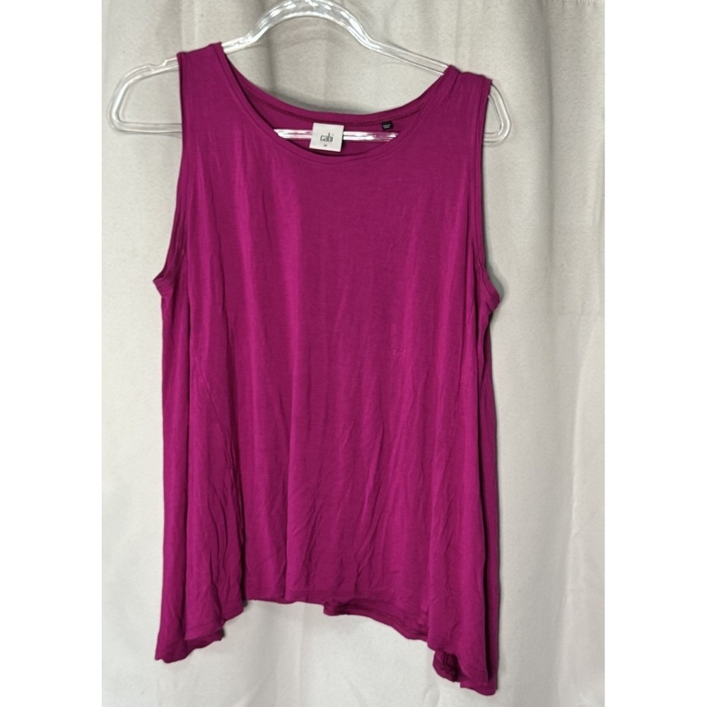CAbi - Orchid purple soft long loose rayon Sleeveless Swing tee tank #5123 M